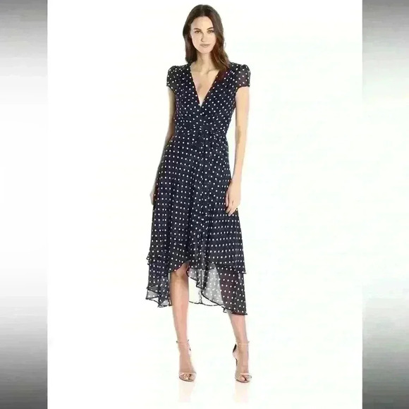 NWOT Betsy Johnson Wrap Polka Dot Dress - Picture 1 of 4